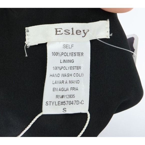 Esley Dress Womens Sz S Black 100% Polyester Beaded Pockets Lined Sleeveless NWT - Picture 9 of 9